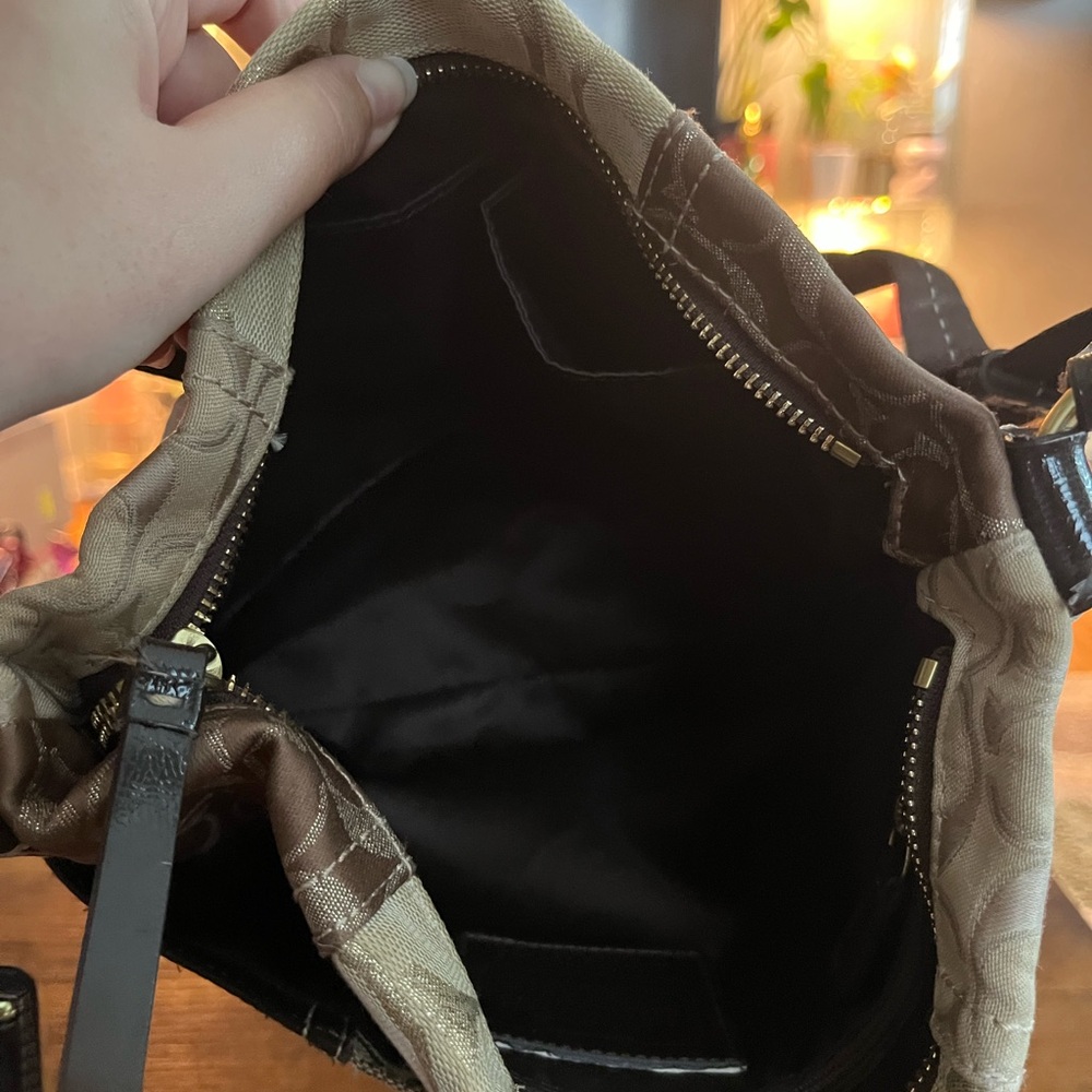 Coach Patchwork Shoulder leopard Bag - Brown and … - image 7